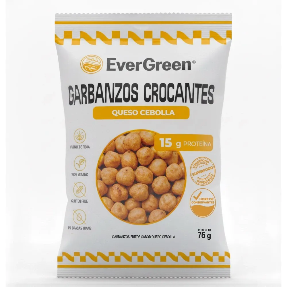 Garbanzos crocantes sabor "Queso Cebolla" 75g